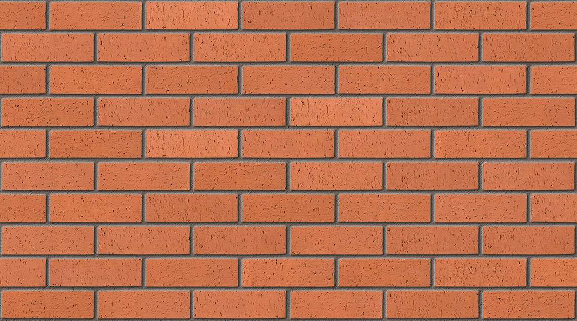 Red Dragface with Mid Grey mortar