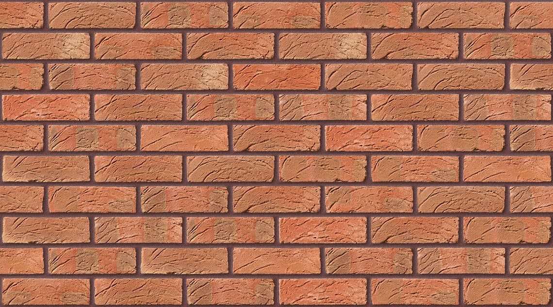 Sunset Red with Brown Red mortar