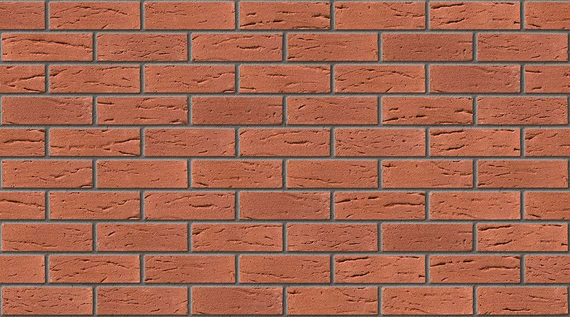 Crimson Red with Mid Grey mortar