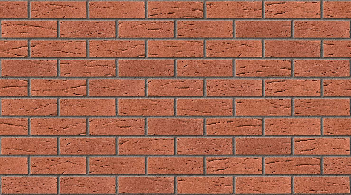 Crimson Red with Mid Grey mortar