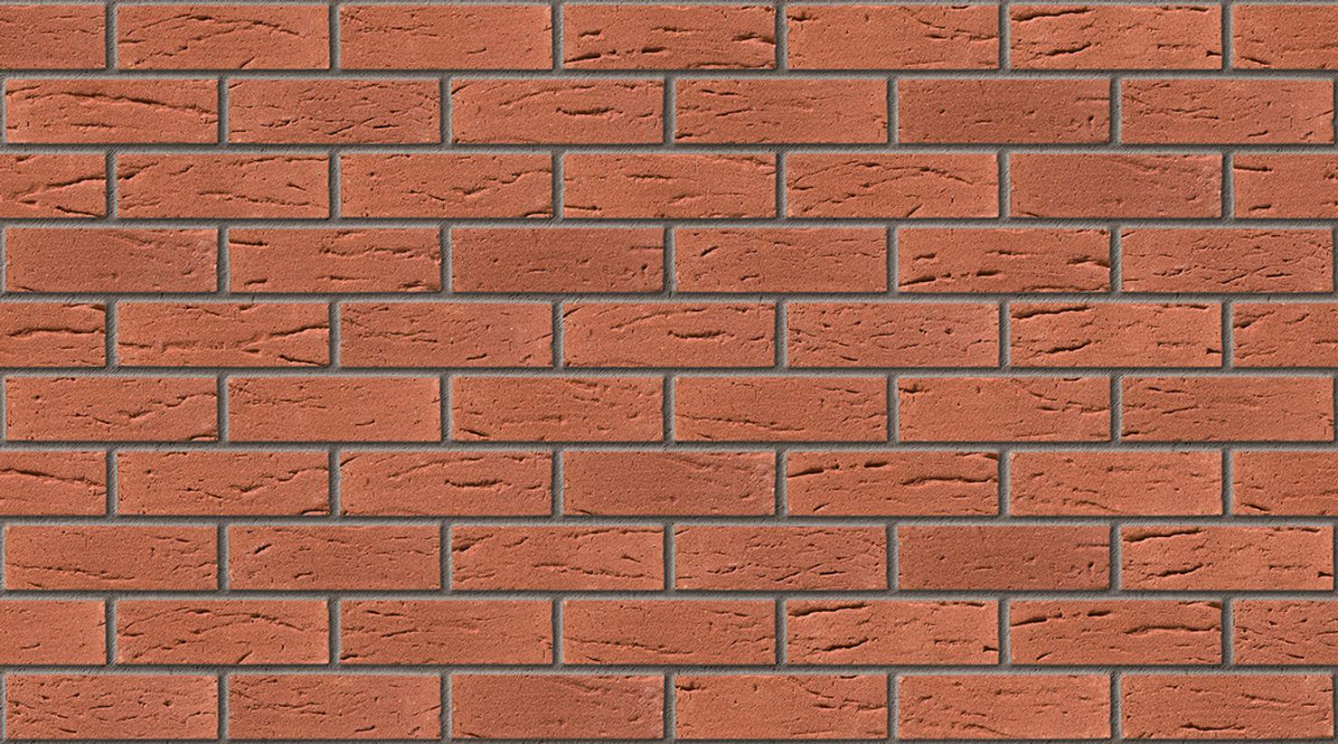 Crimson Red with Mid Grey mortar