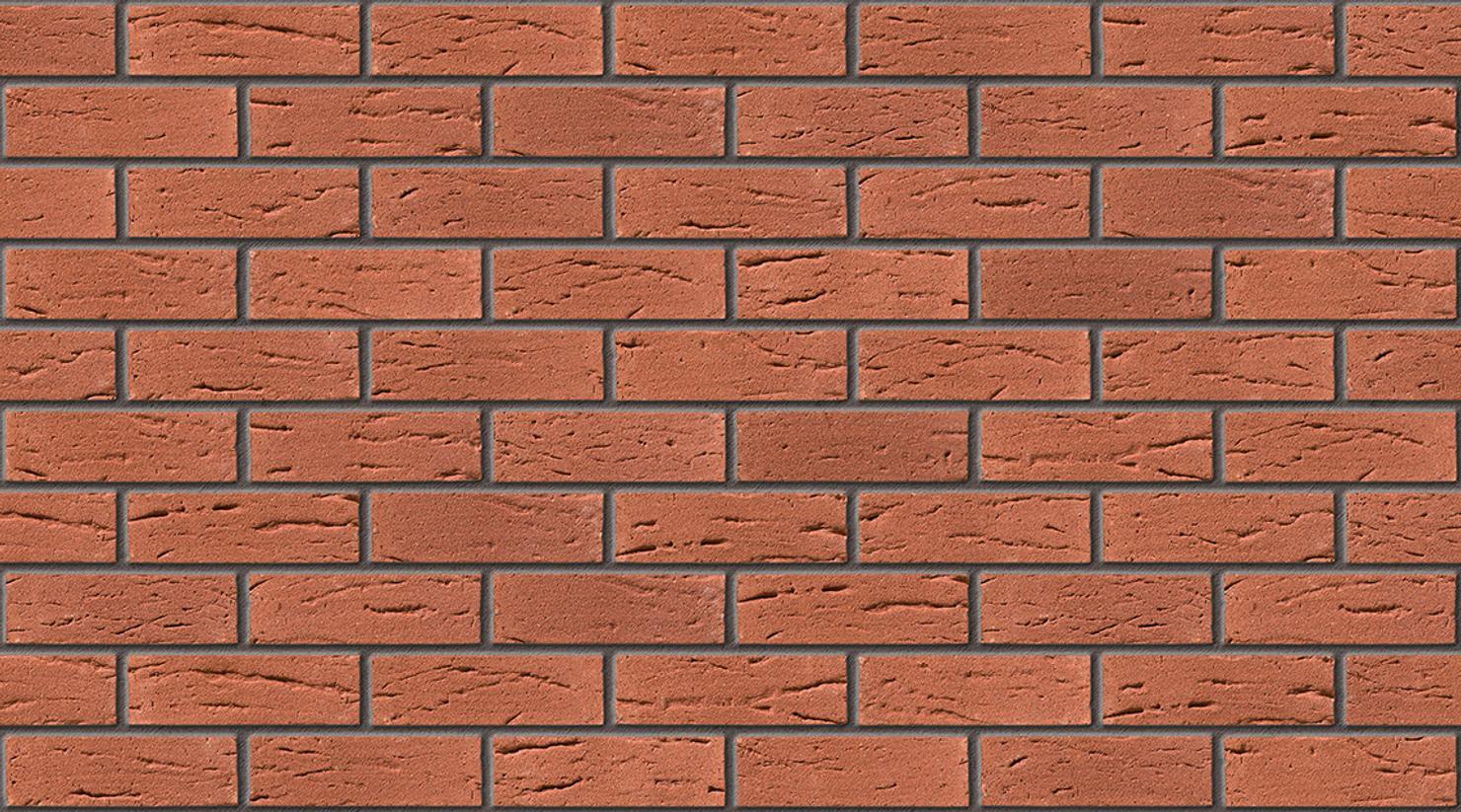 Crimson Red with Dark Grey mortar