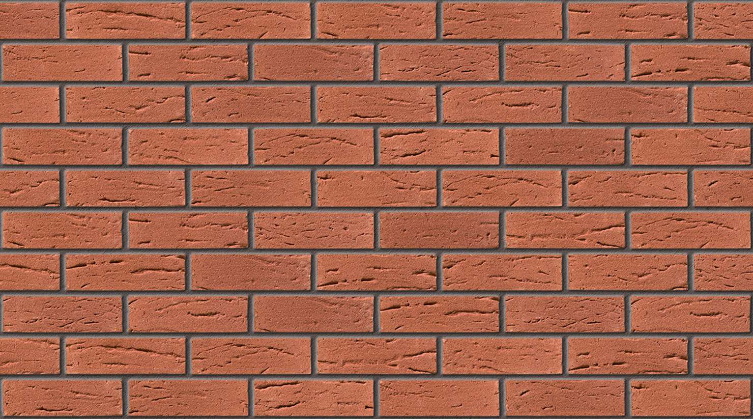 Crimson Red with Dark Grey mortar