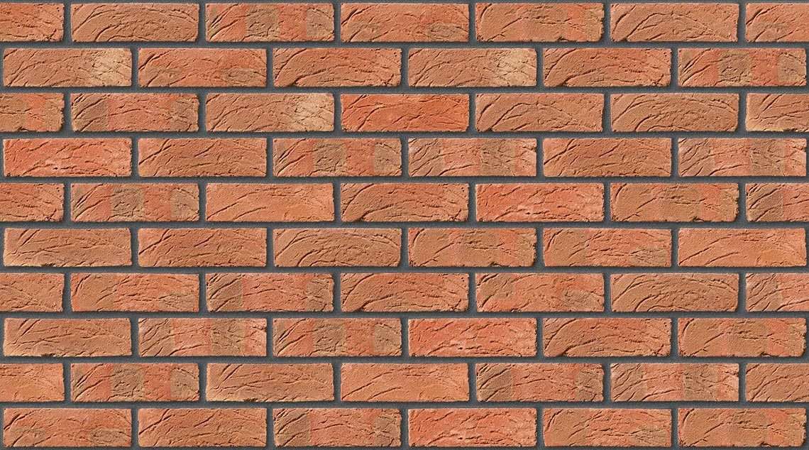 Sunset Red with Dark Grey mortar