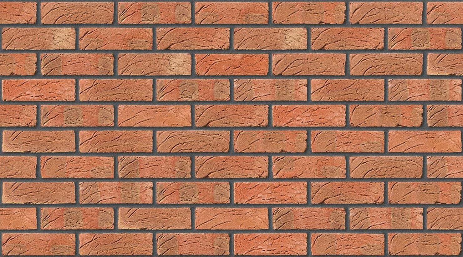 Sunset Red with Dark Grey mortar