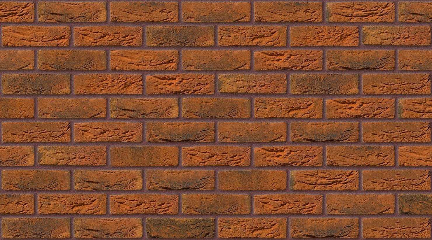 Burnt Orange with Brown Red mortar