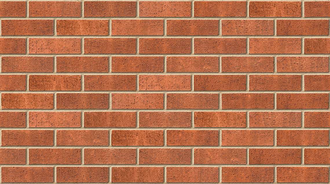 Red Rustic with Buff mortar