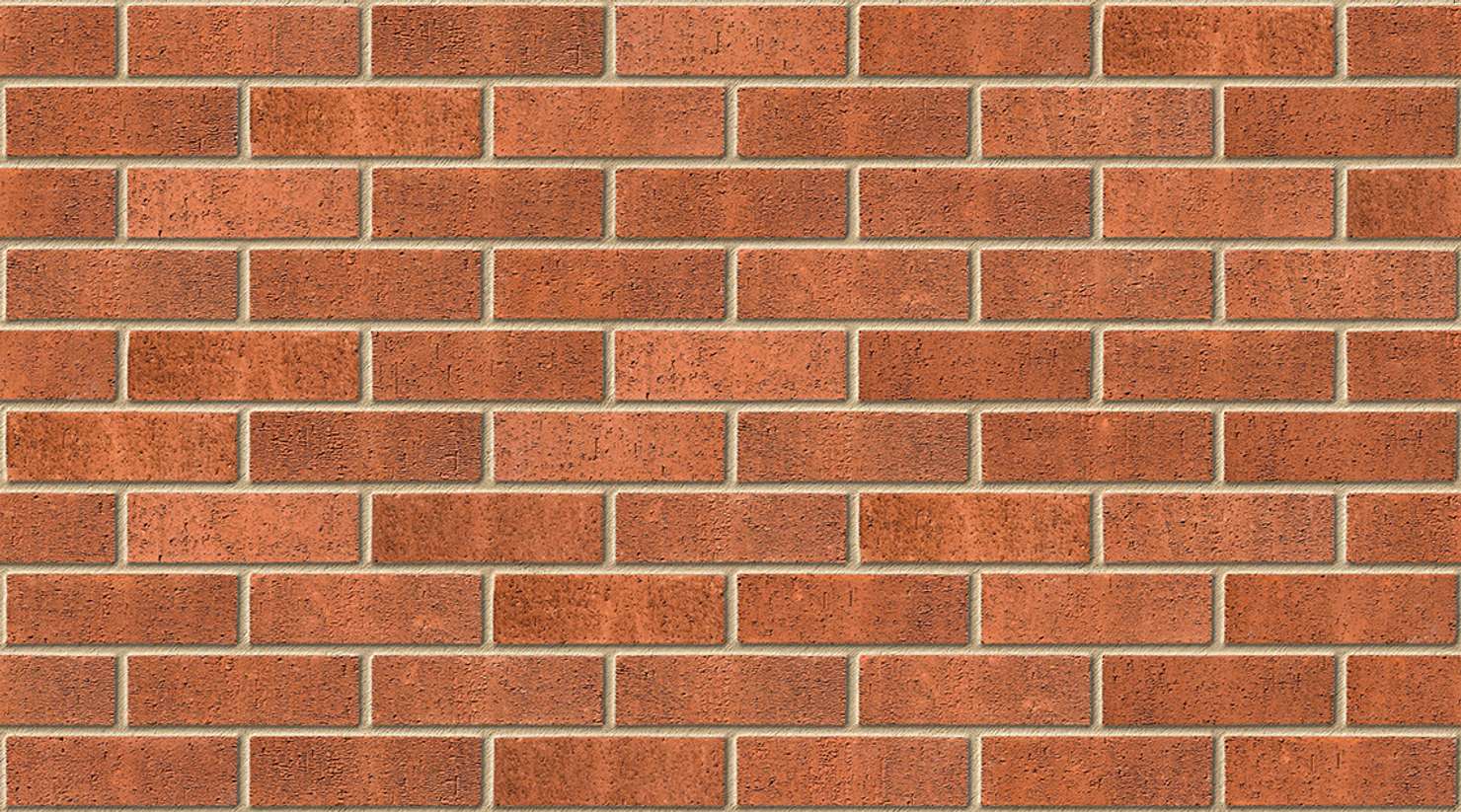 Red Rustic with Buff mortar