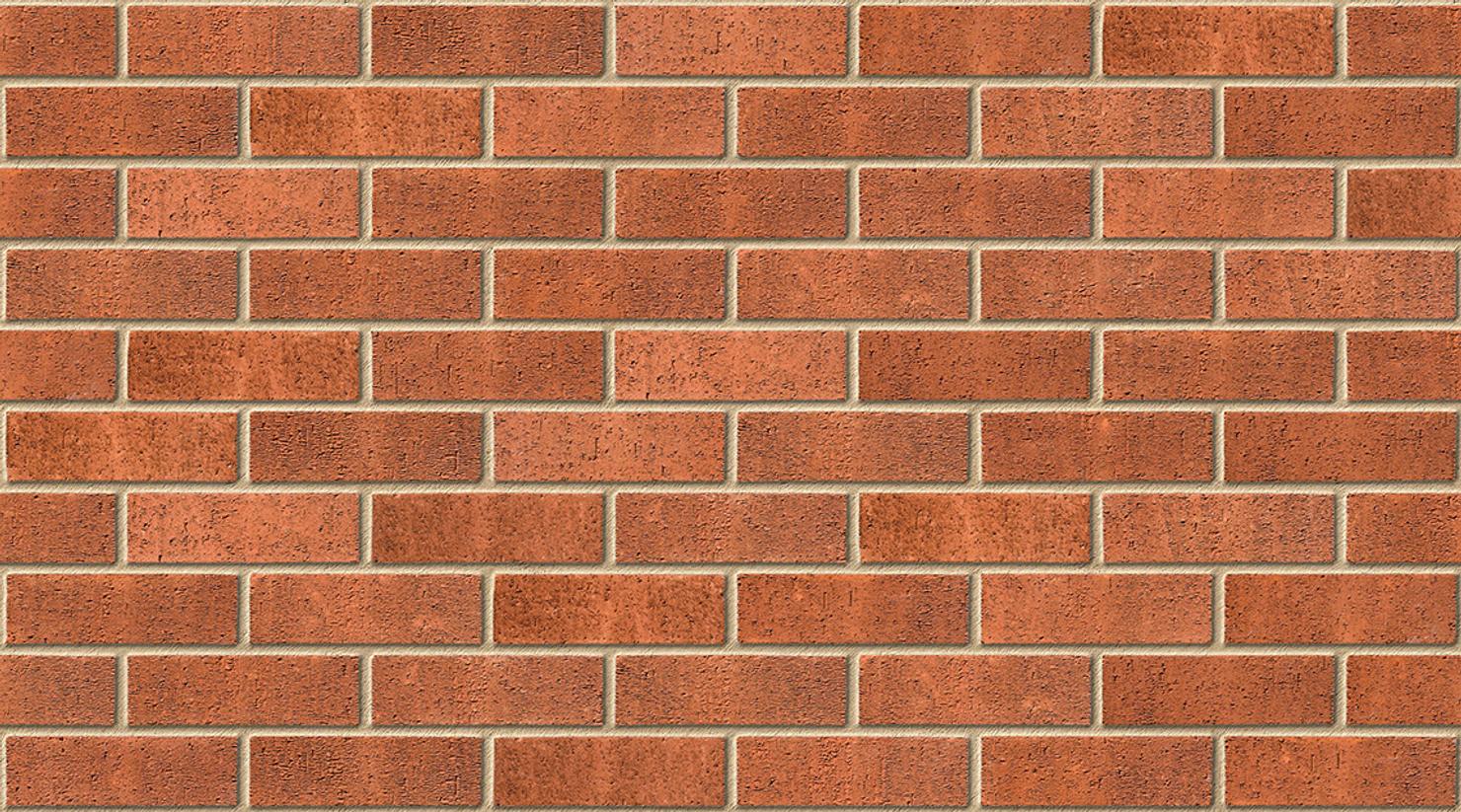 Red Rustic with Buff mortar