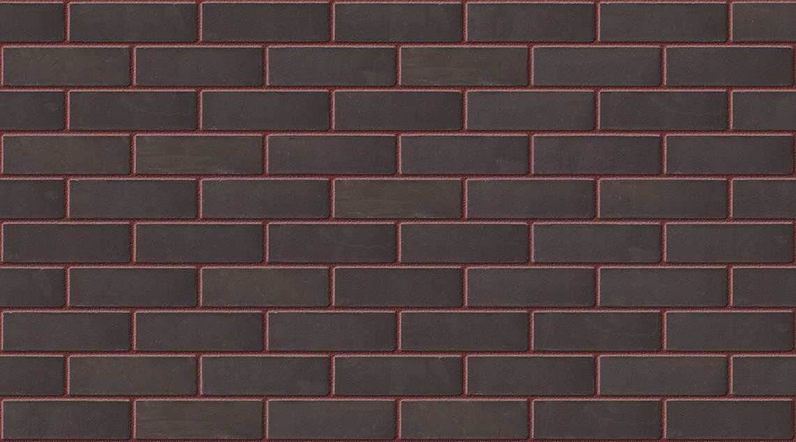 Basalt Black with Brown Red mortar