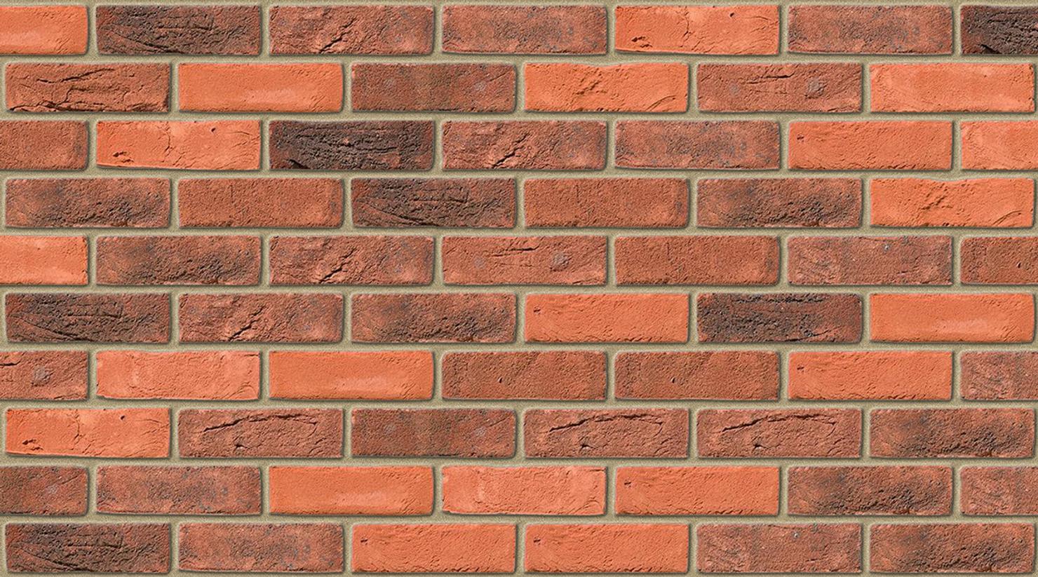 Surrey Hill Red Multi with Buff mortar