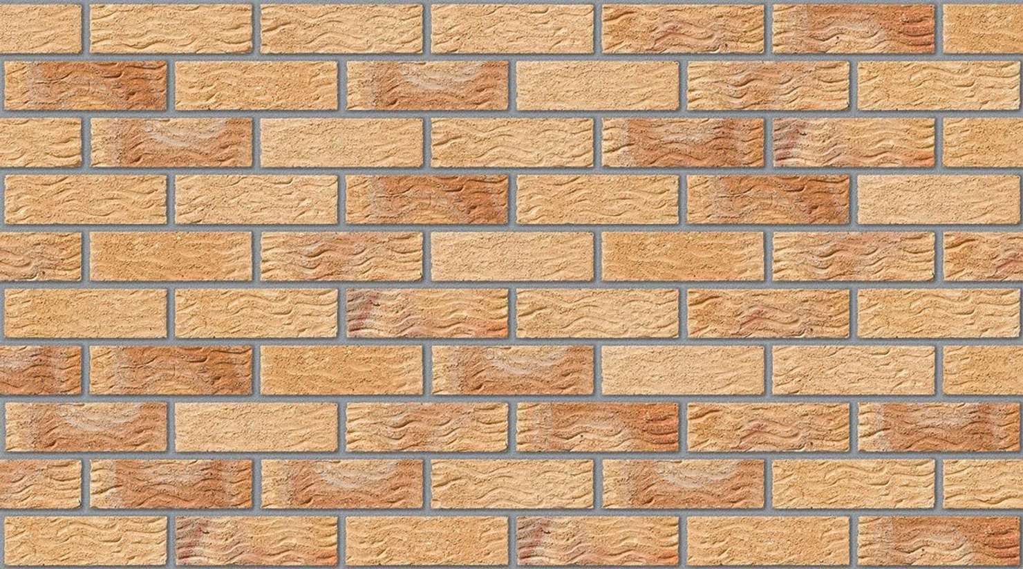 Old English Buff Multi with Natural mortar