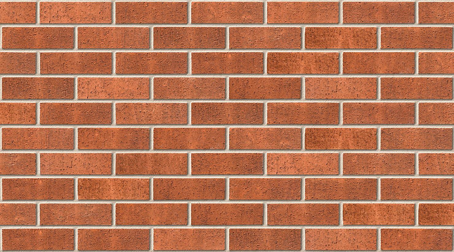 Red Rustic with Ivory mortar