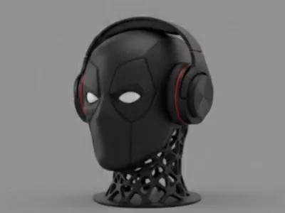 Headphone stand - Deadpool - Free 3D Print Model - MakerWorld view 1