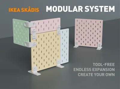 IKEA SKADIS Modular System by HX8 - Free 3D Print Model - MakerWorld view 1