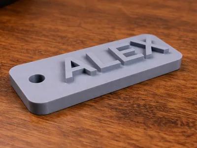Parametric Text Keychain - Free 3D Print Model - MakerWorld view 1