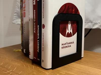 Minimalist Book Stand / Bookend / Book Support - Free 3D Print Model - MakerWorld view 1