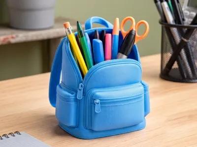 School Backpack Pen Holder - Free 3D Print Model - MakerWorld view 1