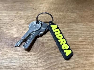 Personalized keychain with name - Free 3D Print Model - MakerWorld view 1