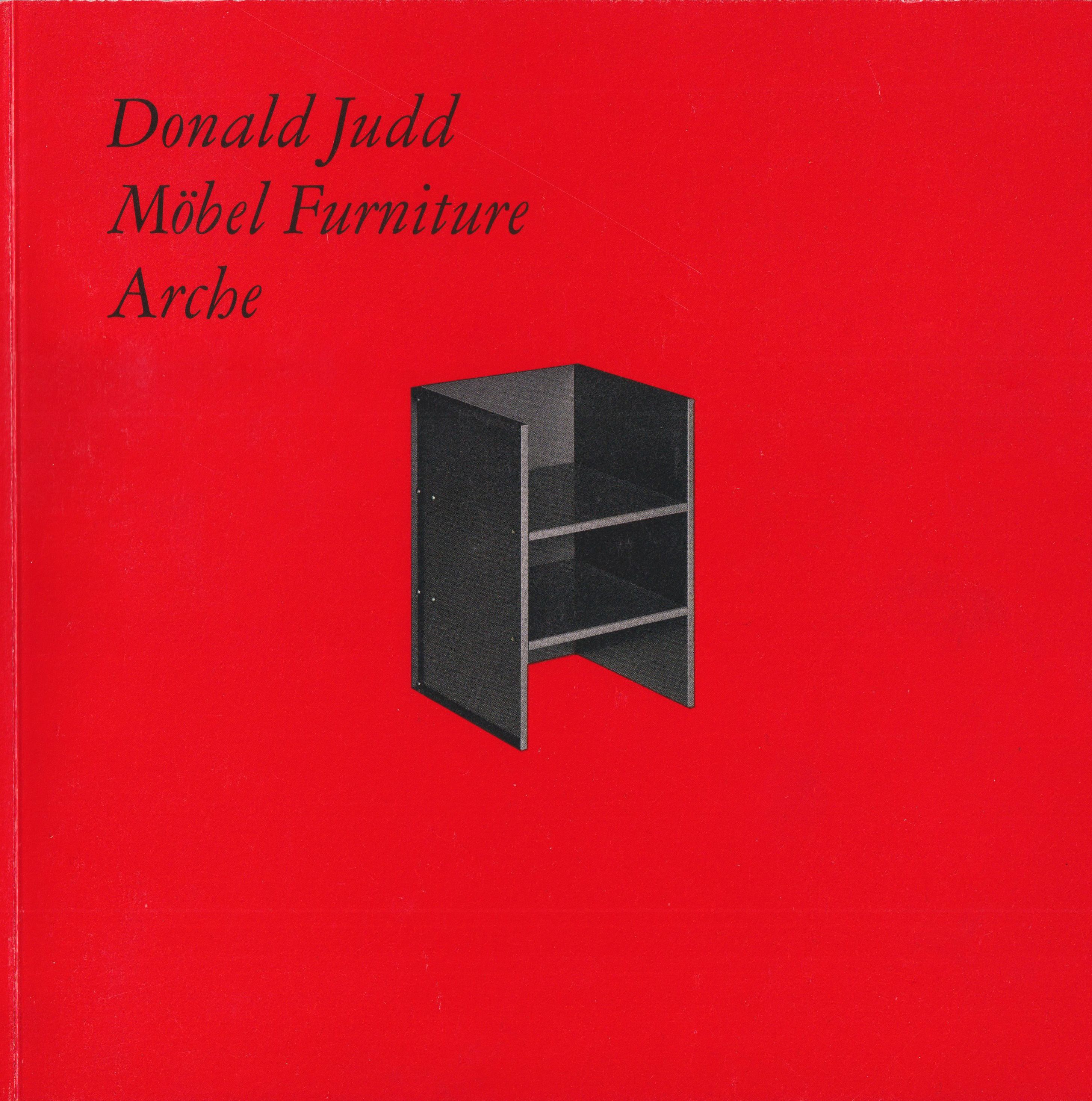 Donald Judd - Möbel Furniture Arche / photobook | eBay