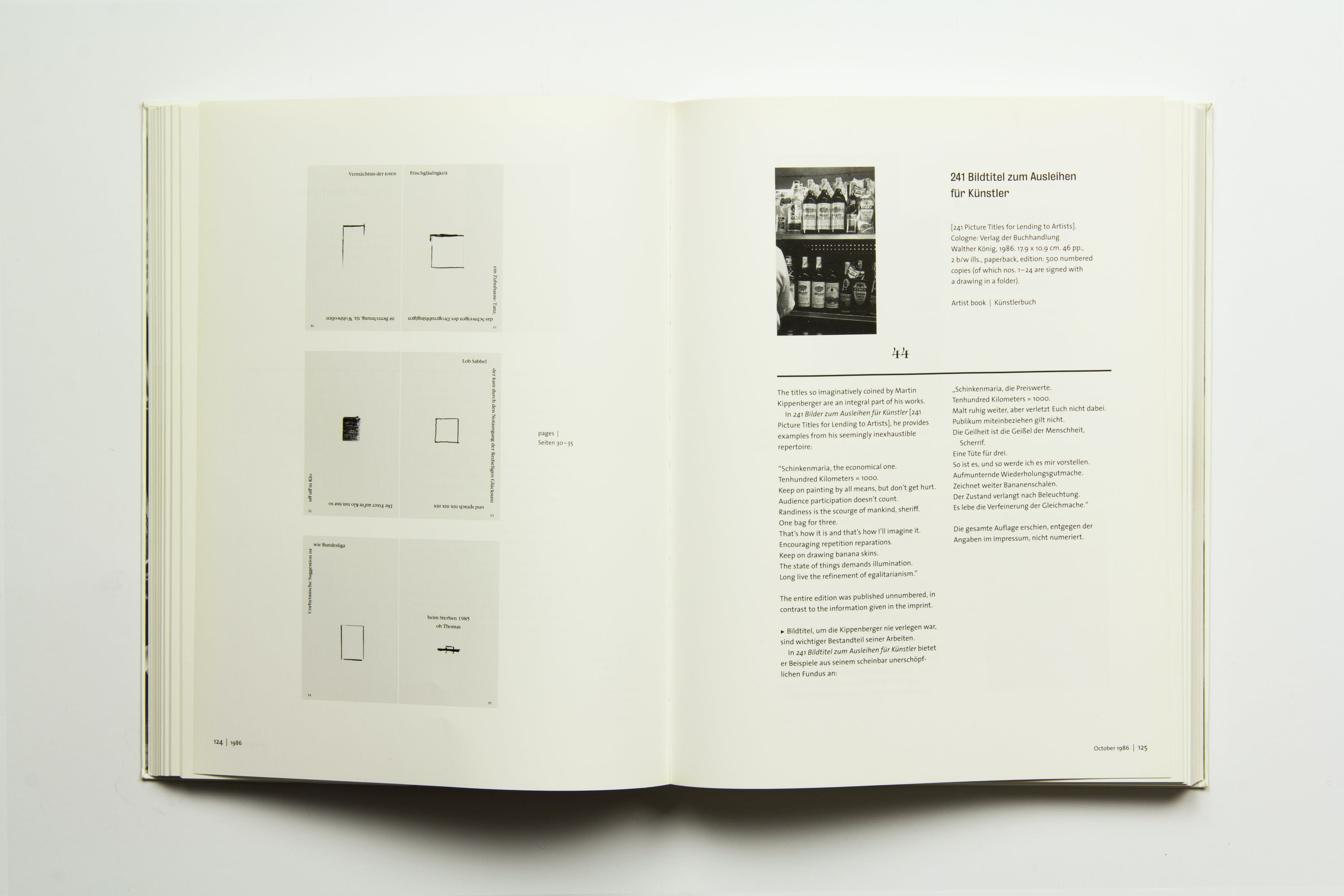 Annotated Catalogue Raisonné of the Books by Martin Kippenberger