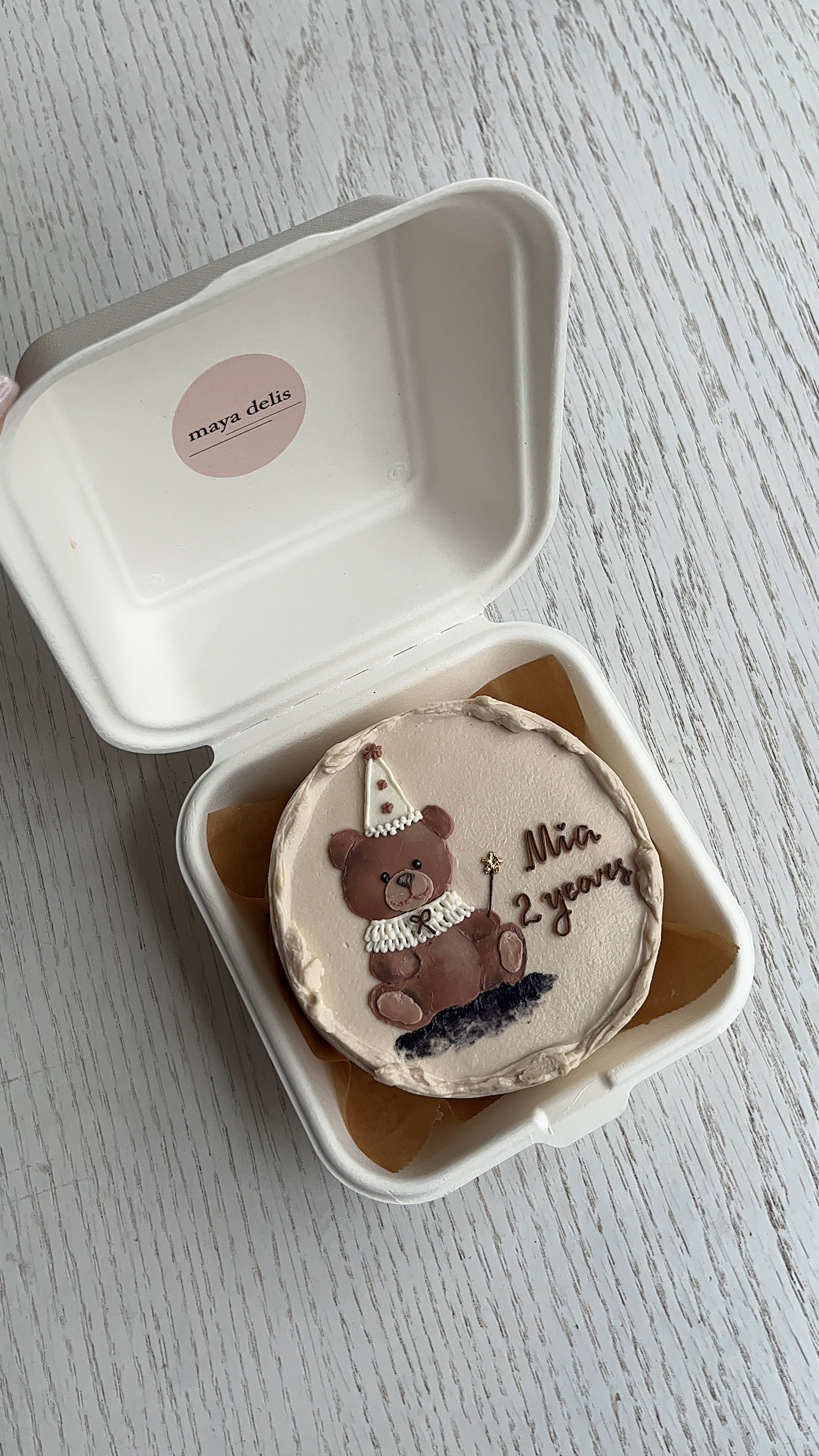 бенто Торт с рисунком медведя