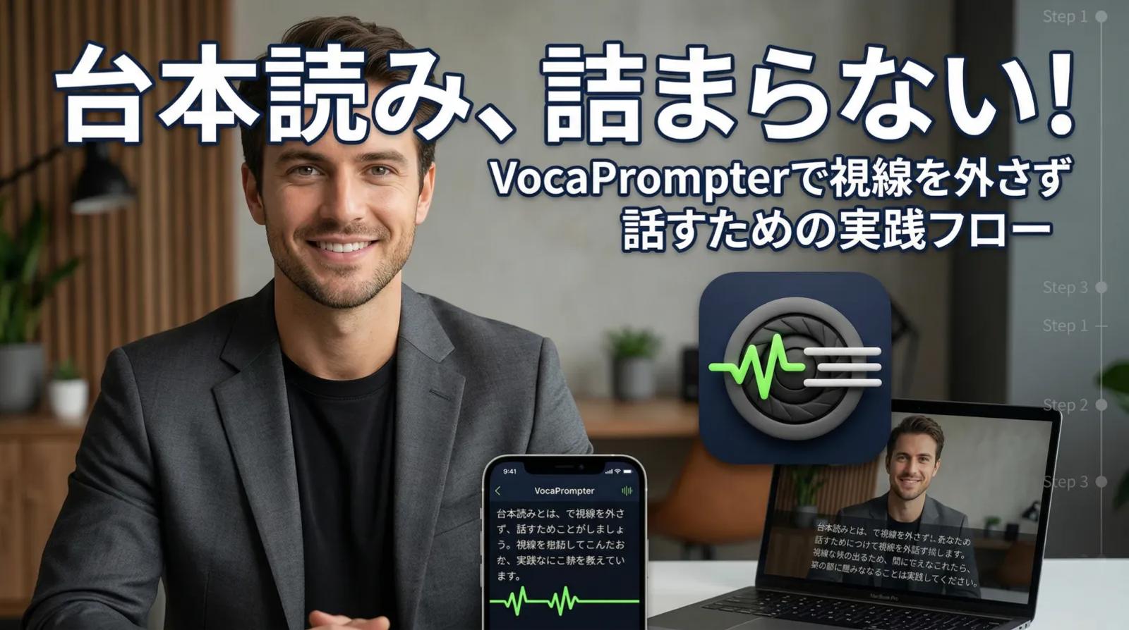 音声でスクロールするテレプロンプターアプリVocaPrompter