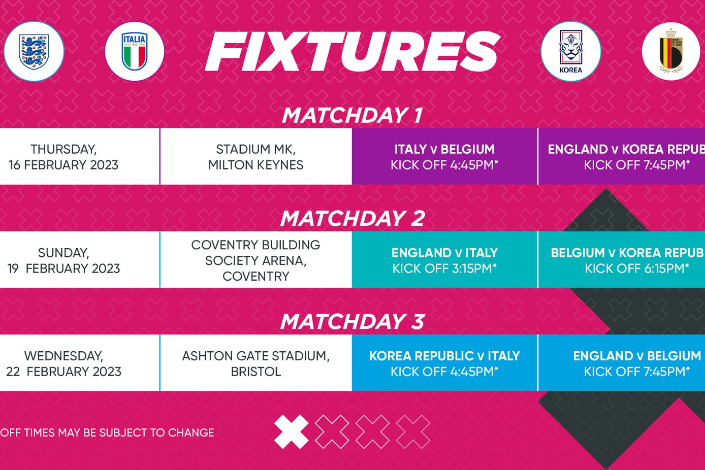 Arnold Clark Cup 2023: England Lionesses tournament fixture schedule, TV channels, squads & guide