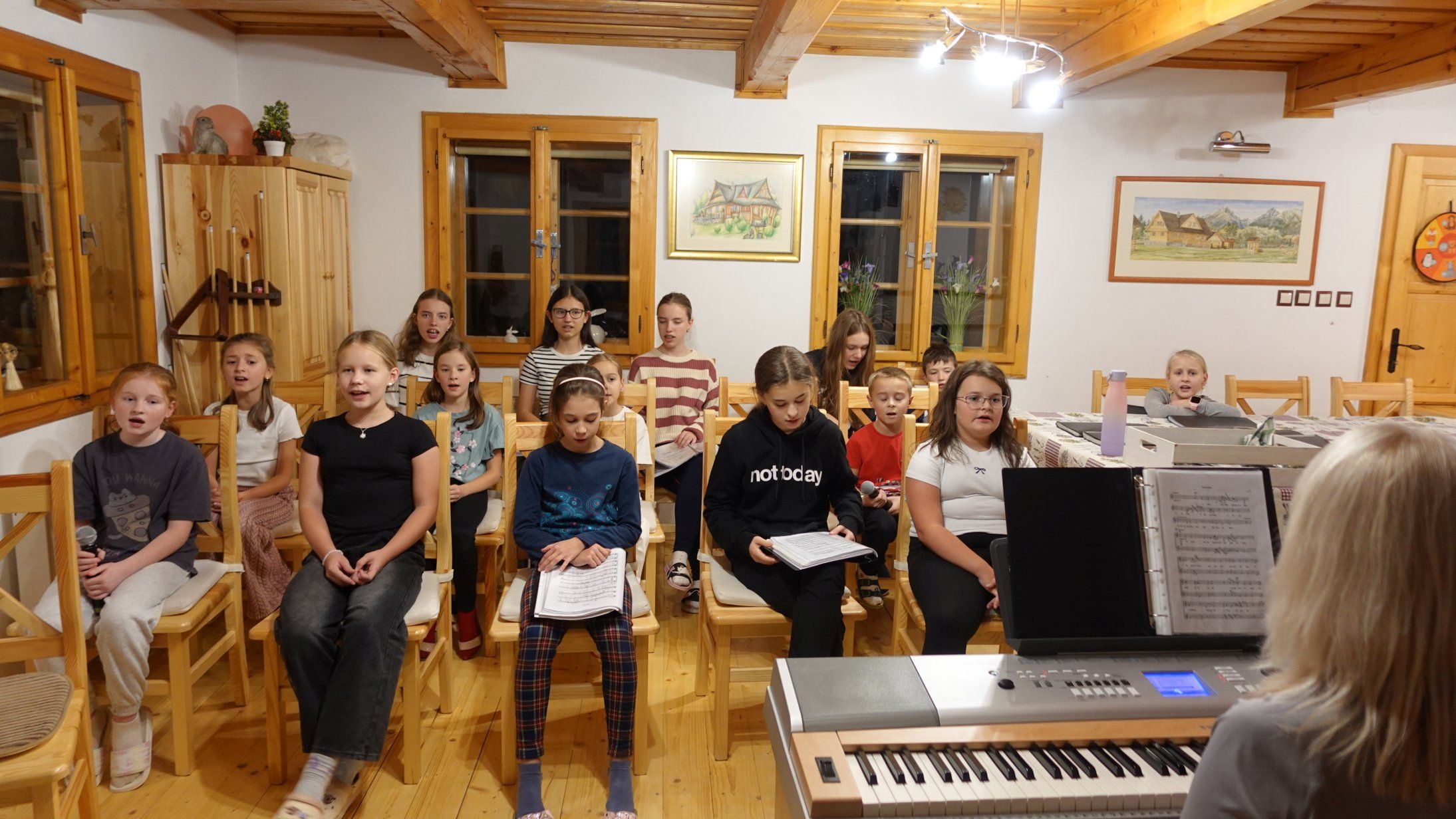 Sústredenie speváckeho zboru Popradčatá  v Tatranskej Lomnici.