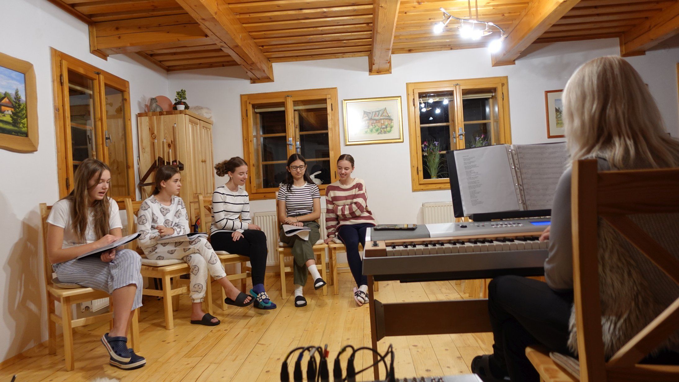 Sústredenie speváckeho zboru Popradčatá  v Tatranskej Lomnici.