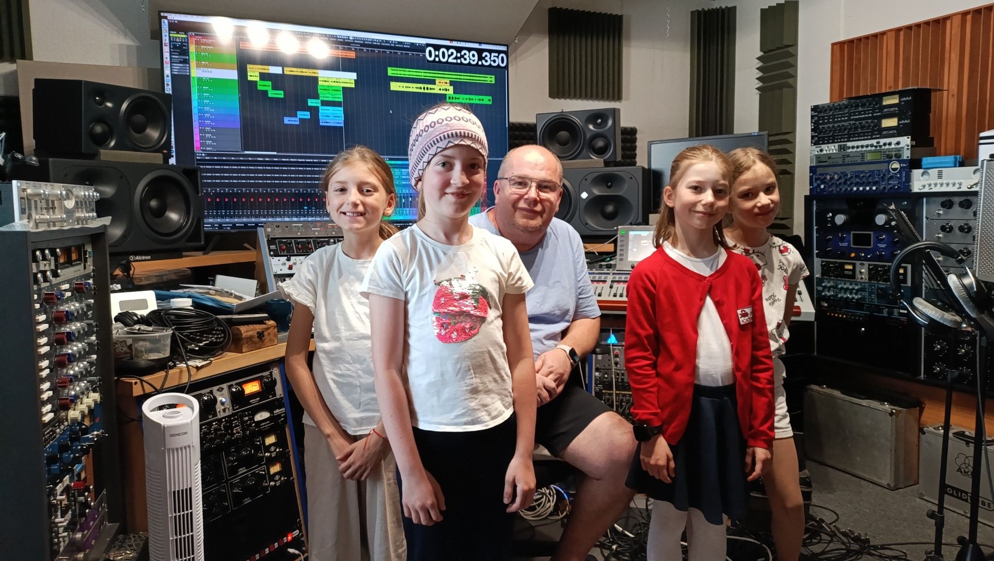 Prvé nahrávanie hudobných podkladov v štúdiu s podporou nadácie VUB