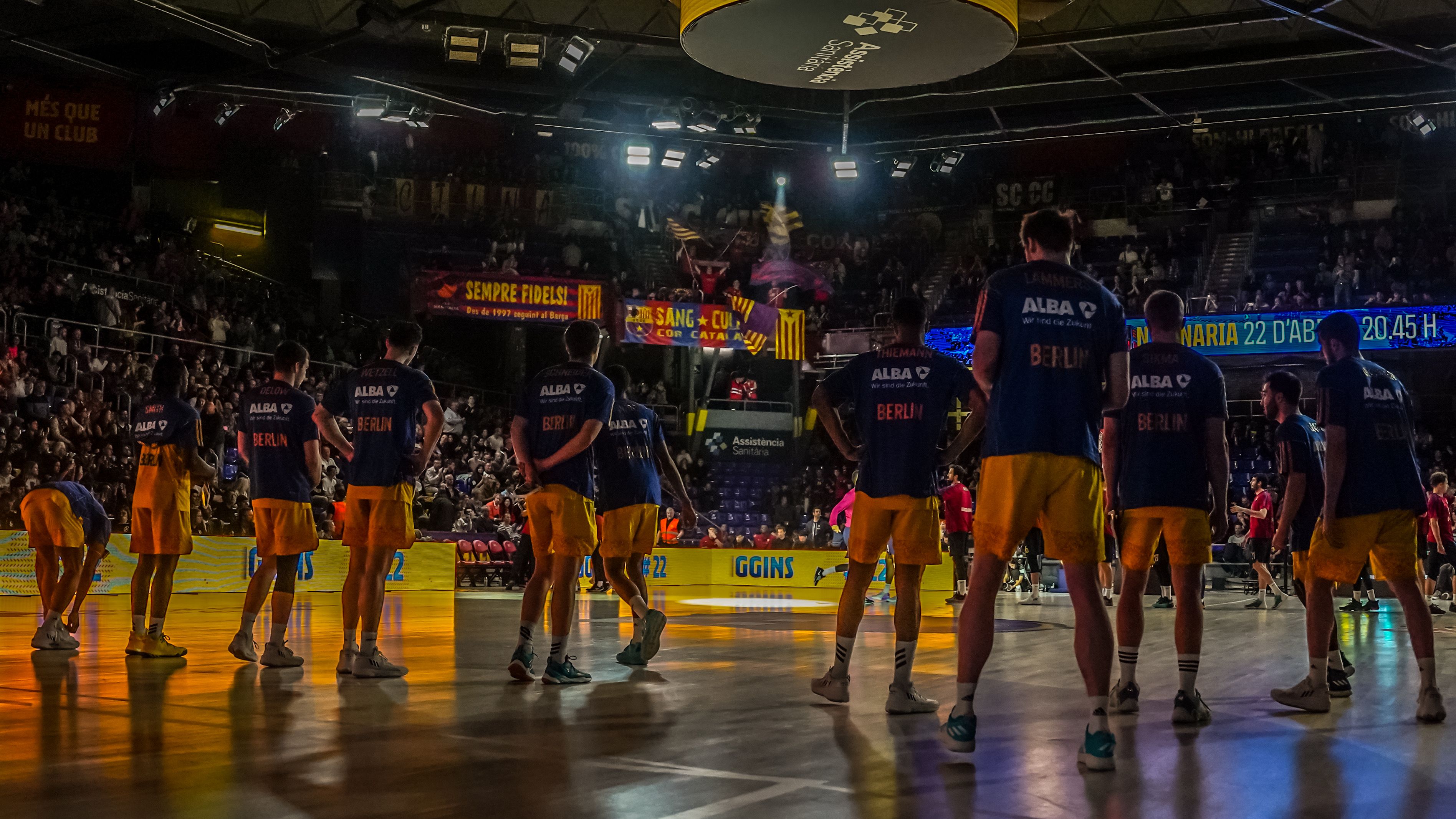 Alba team on the court in Barcelona 