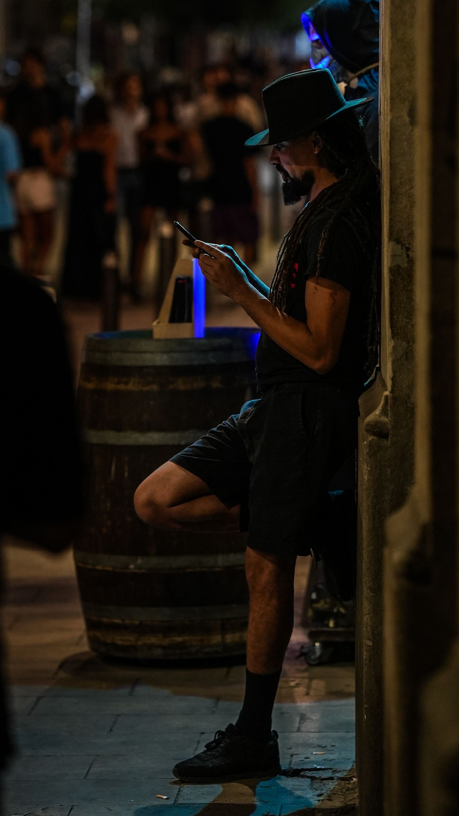 Person watching their phone