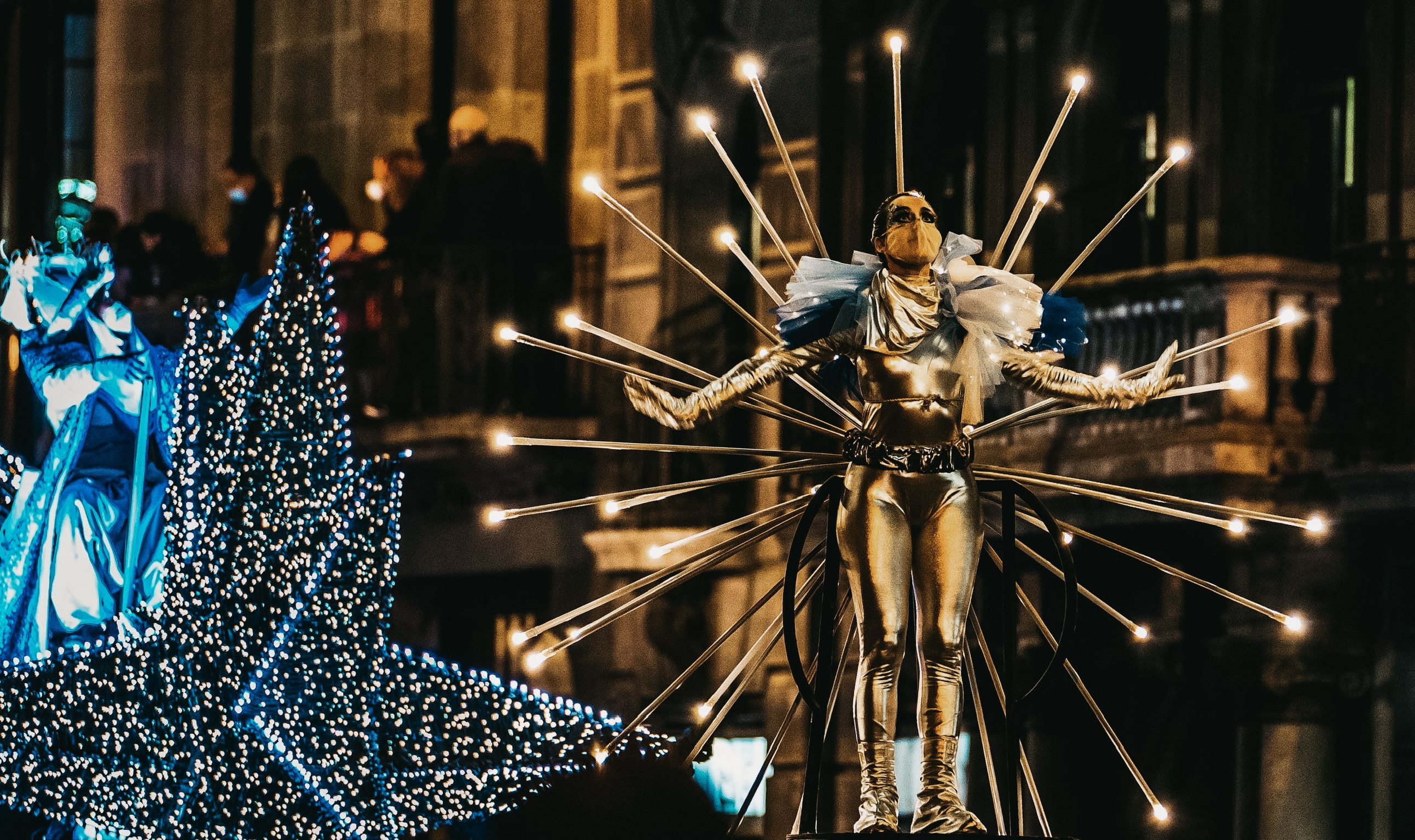 Girl with lights