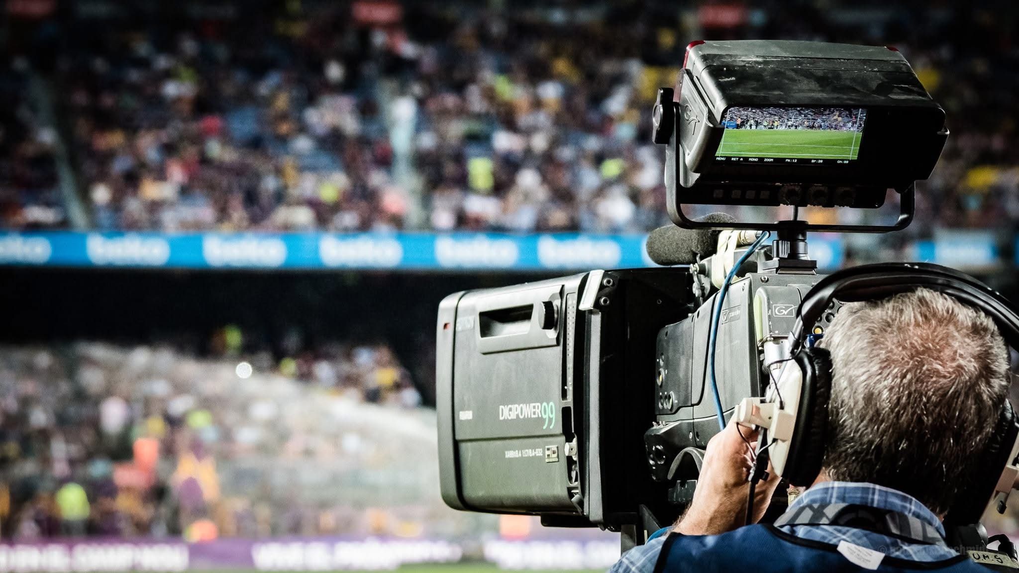 TV camera in soccer