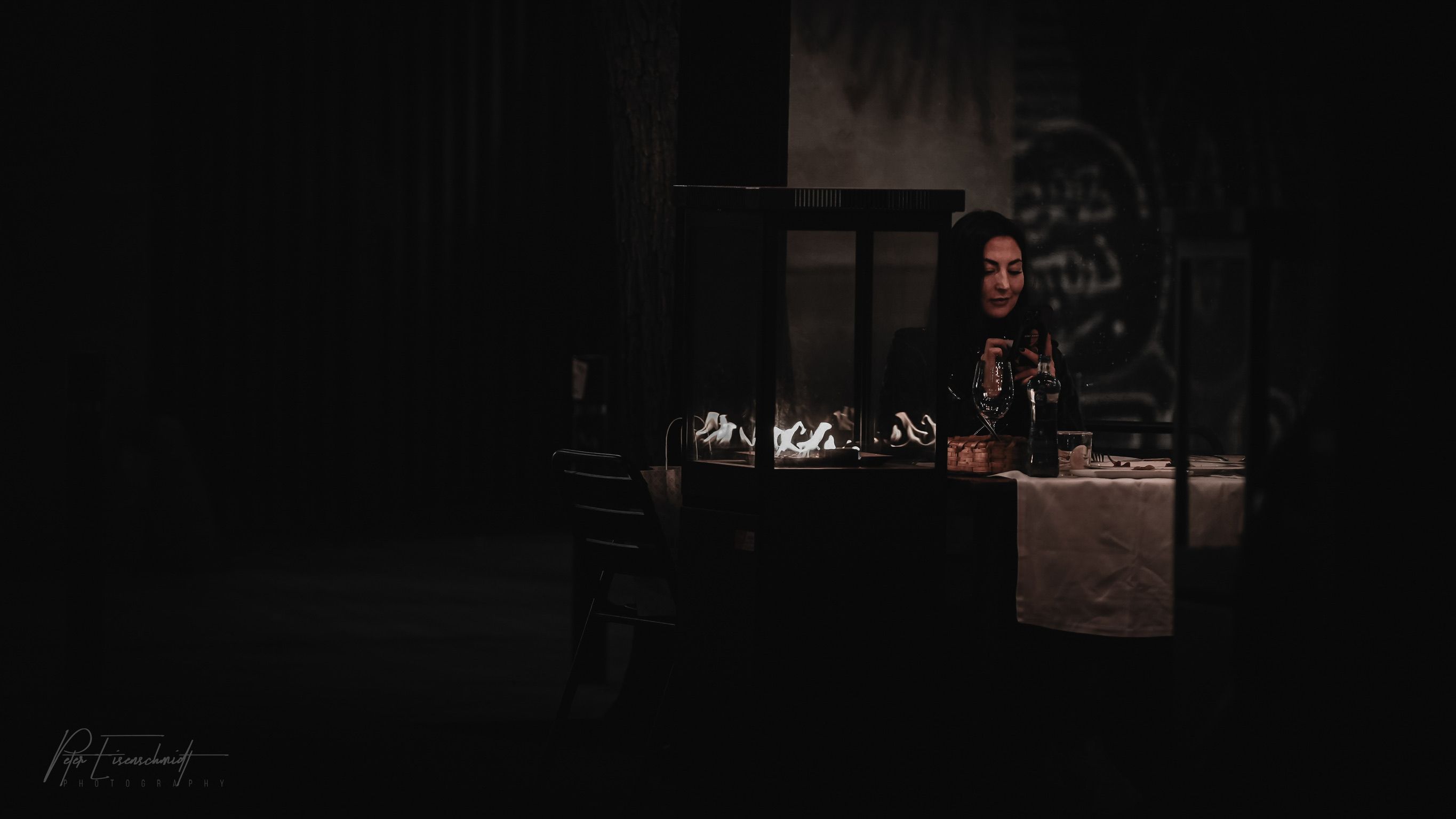 Person sitting at a table.