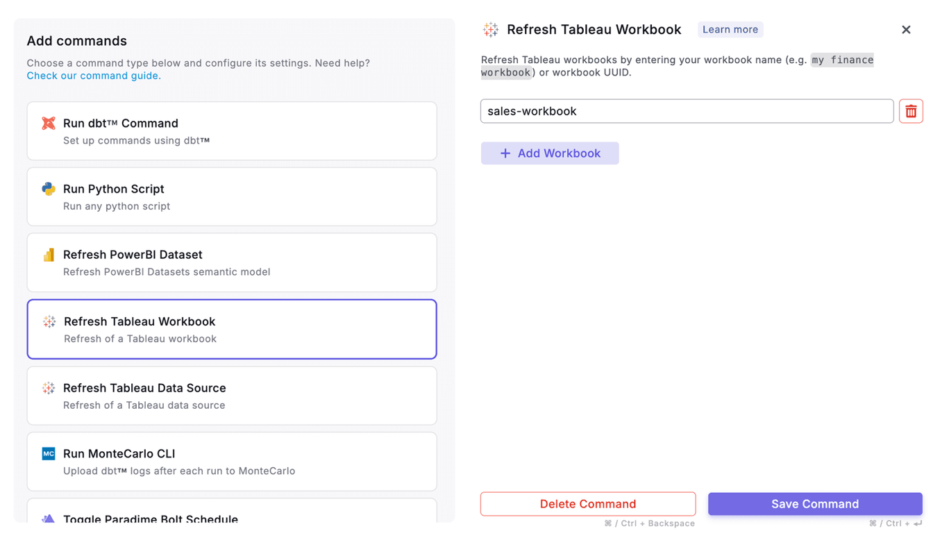 paradime bolt tableau workbook refresh
