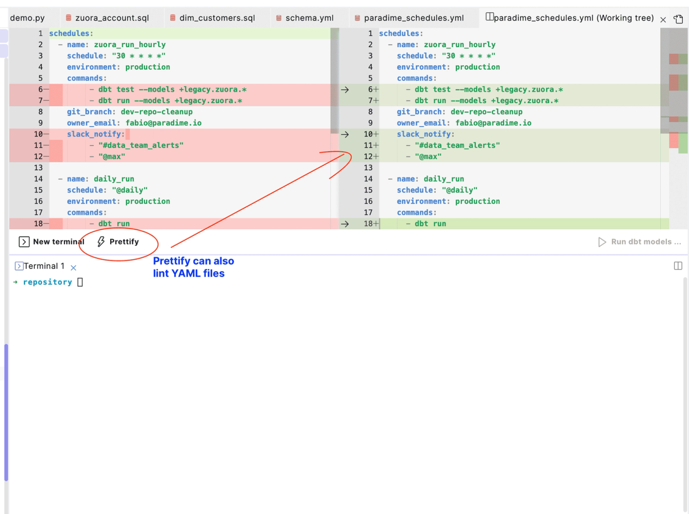 Lint YAML files too | Paradime | Analytics Engineering using dbt™