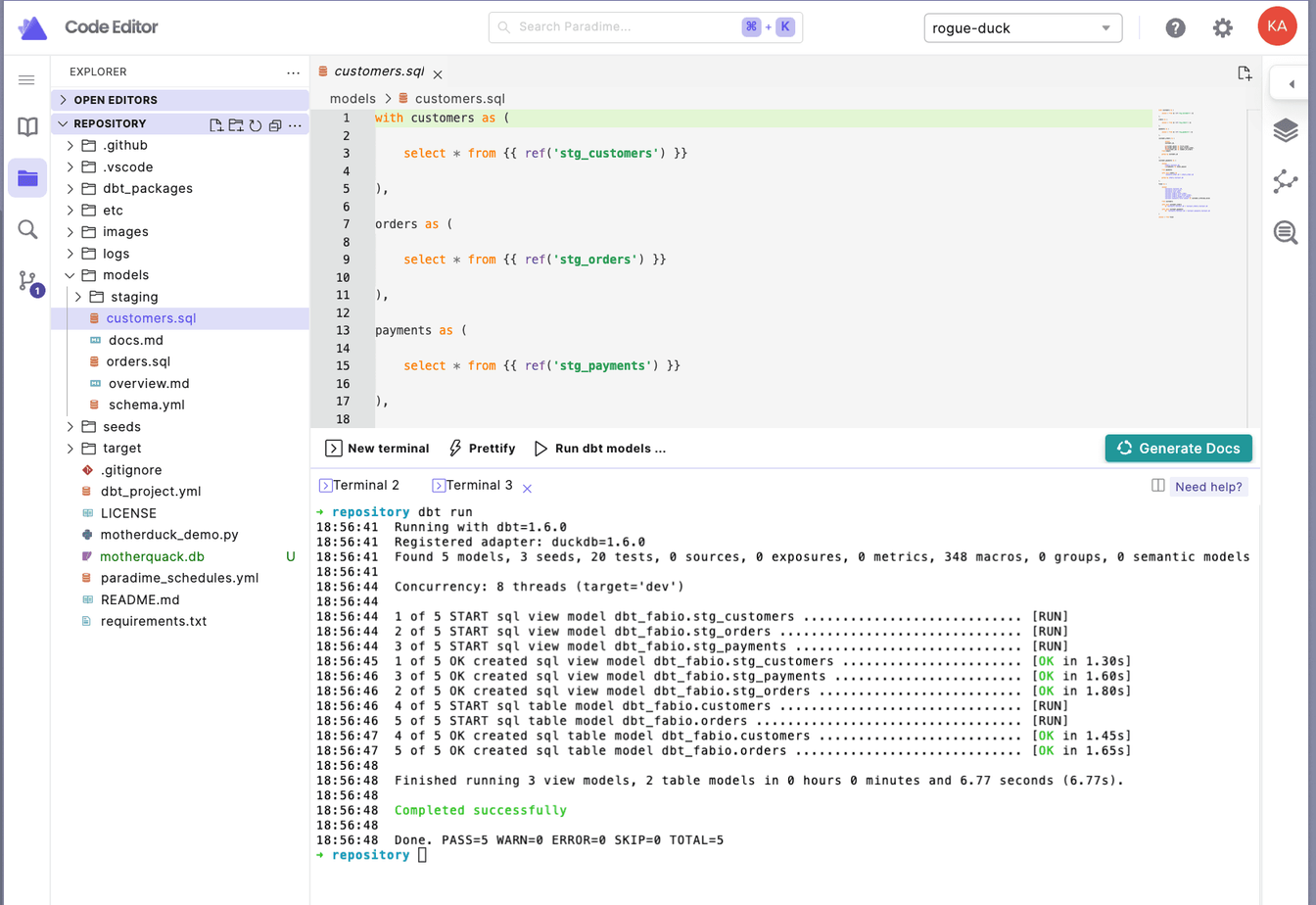 Slashing analytics development cost with Paradime's new DuckDB and MotherDuck integration