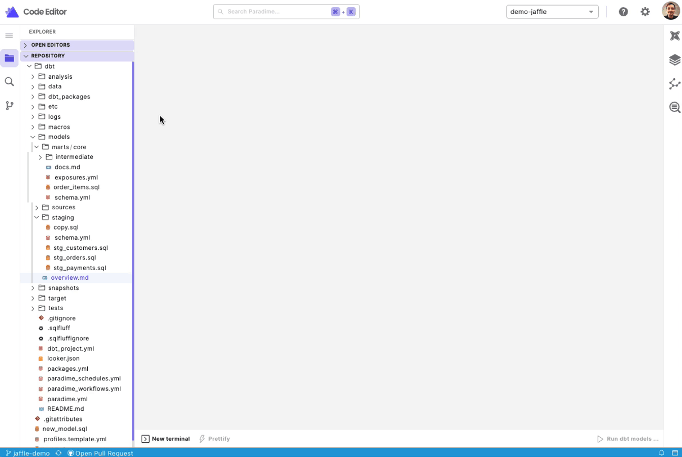 Scratchpad | Paradime | Analytics Engineering using dbt™