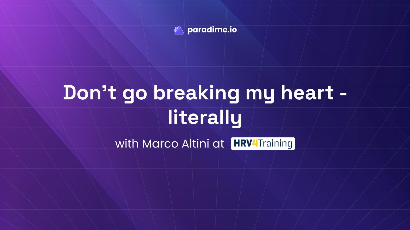 Don’t go breaking my heart - literally