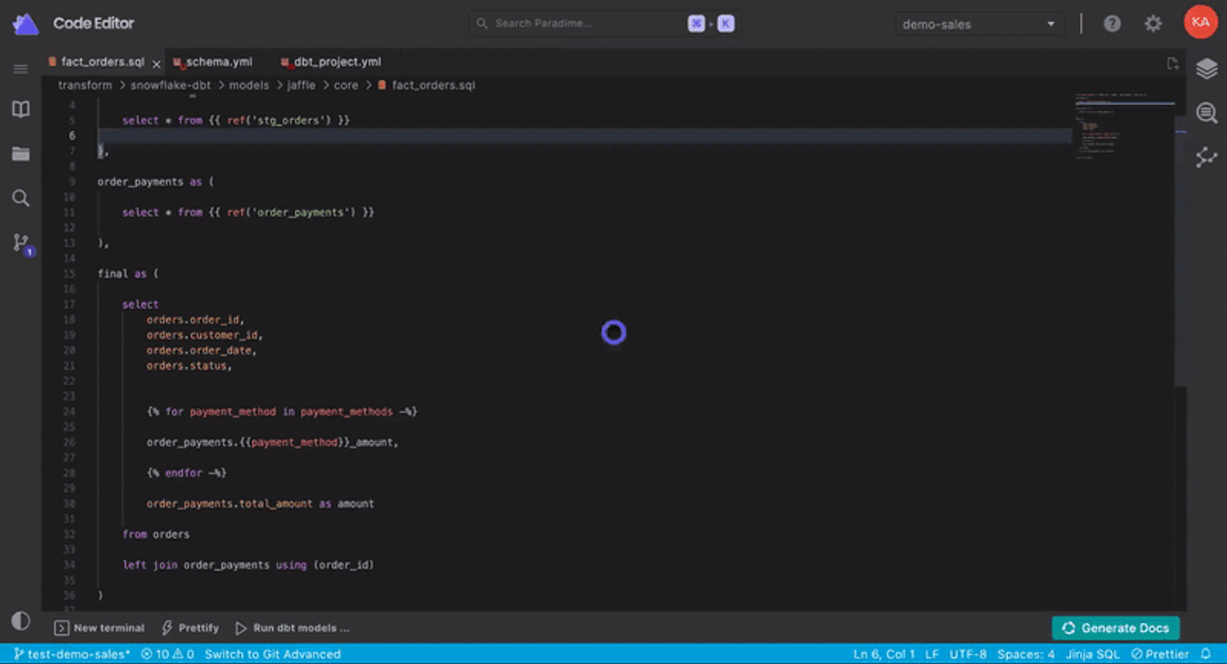 Peek into the definition of a dbt™ model, macro or source | Paradime | Analytics Engineering using dbt™