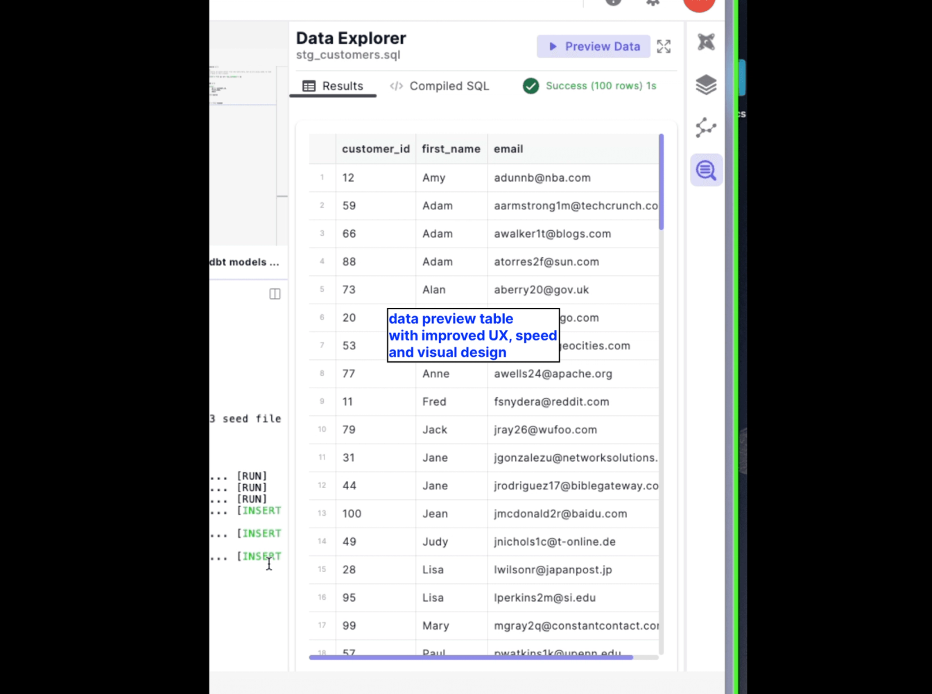 Performant and faster scrolling tables | Paradime | Analytics Engineering using dbt™