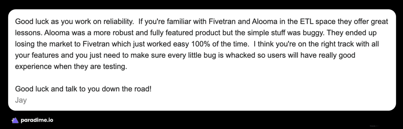 paradime feedback
