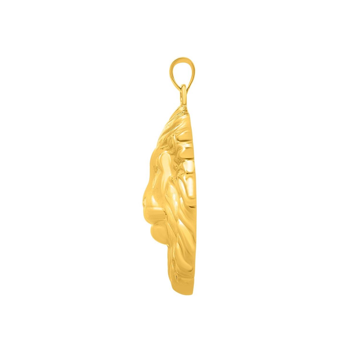 Lions Head Pendant in 14K Yellow Gold thumbnail 2