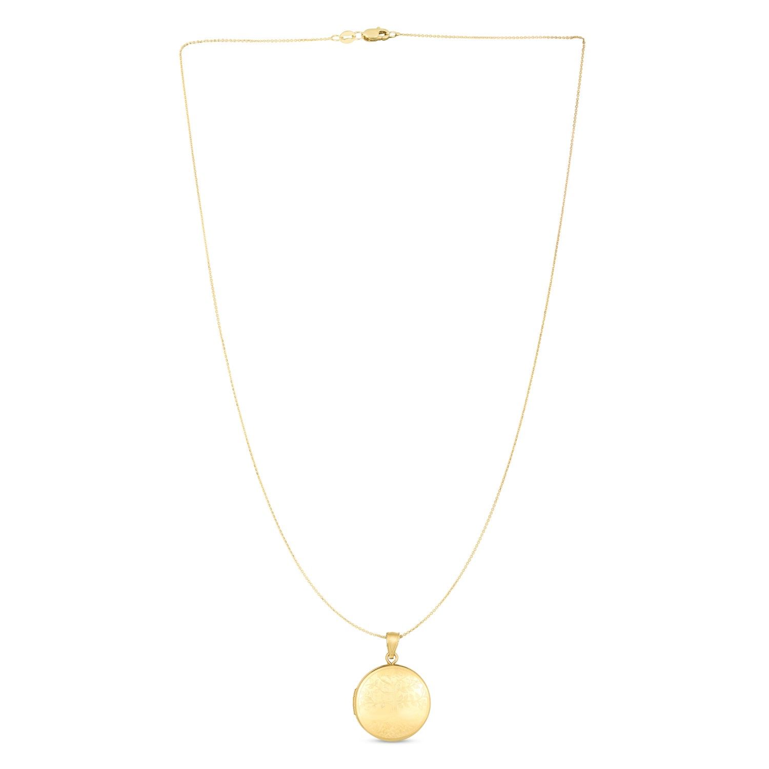 14k Yellow Gold Tree of Life Locket Necklace