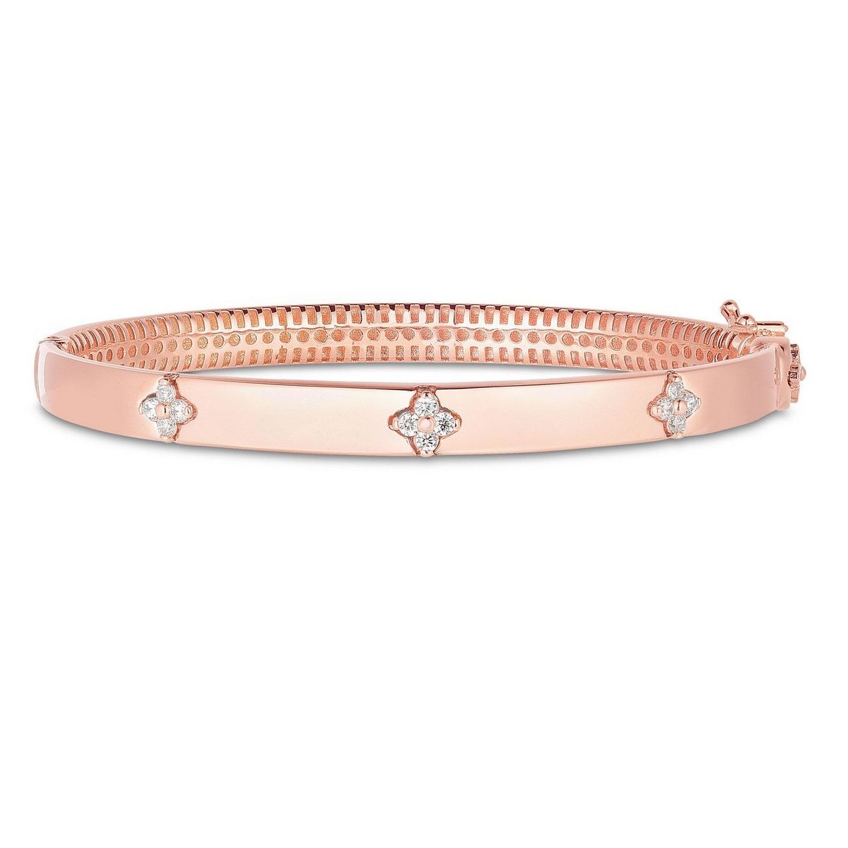 14k Rose Gold Trilogy Diamond Bangle (5.40 mm) thumbnail 3