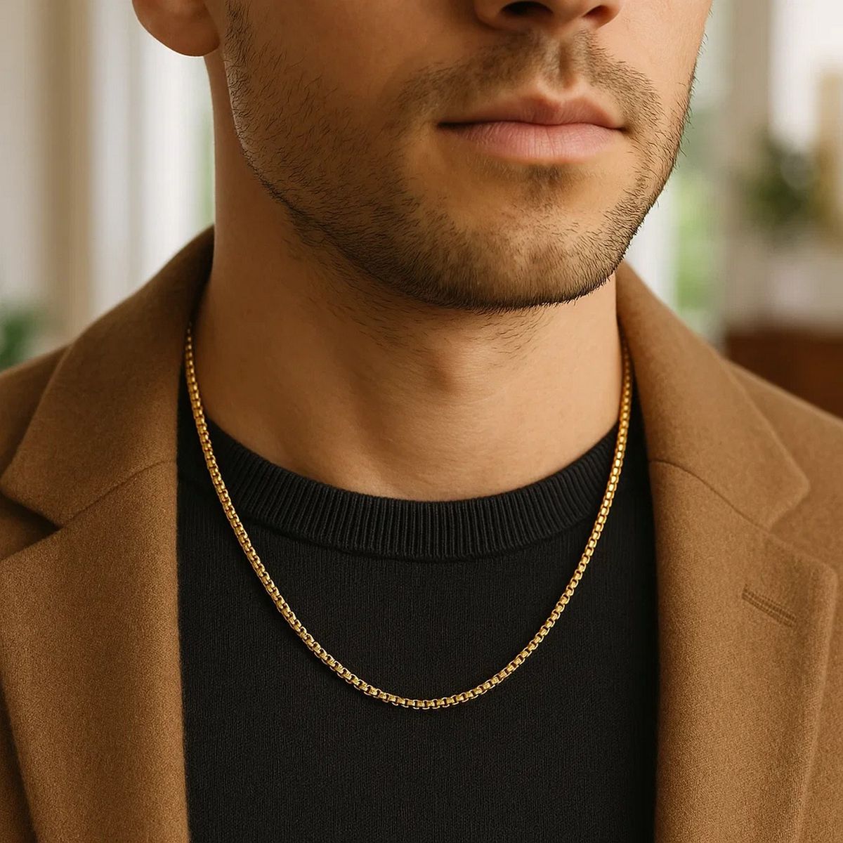 14k Yellow Gold Solid Round Box Chain (1.6 mm) thumbnail 6