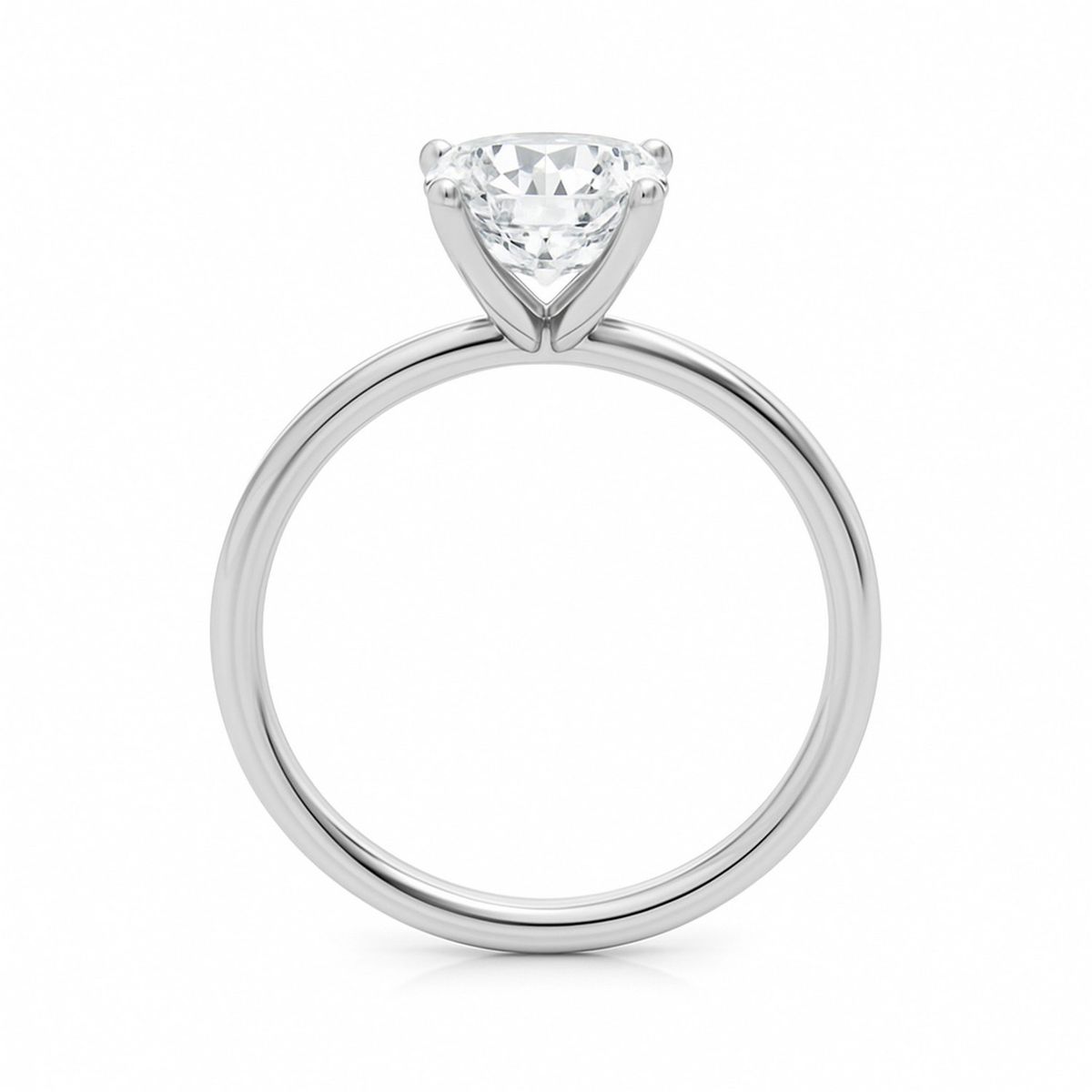 2 Carat Cushion Lab Grown IGI G/VS1 Diamond Solitaire Ring in 14K White Gold thumbnail 5