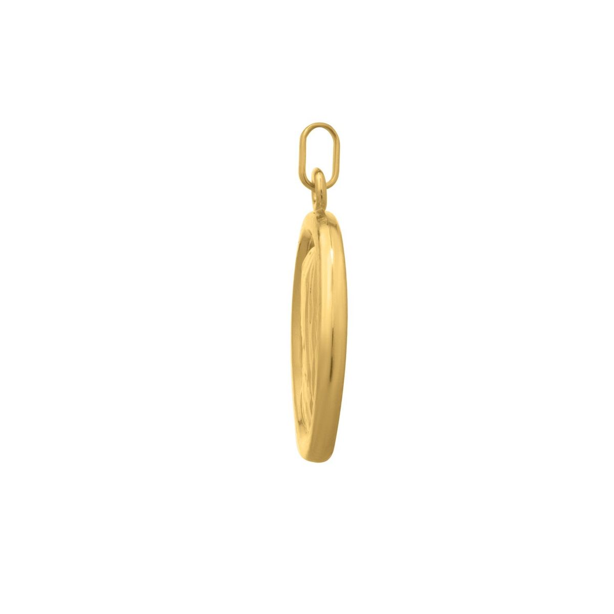 Religious Pendant with Virgin Mary Motif in 14K Yellow Gold thumbnail 2